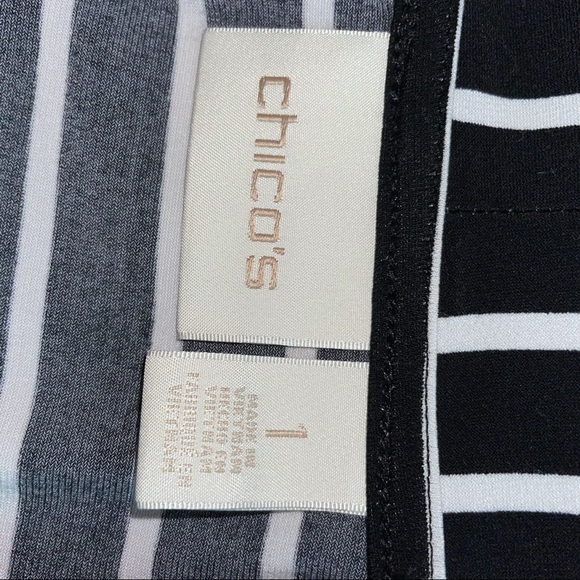 Chicos Striped cardigan size 1 - Picture 6 of 7